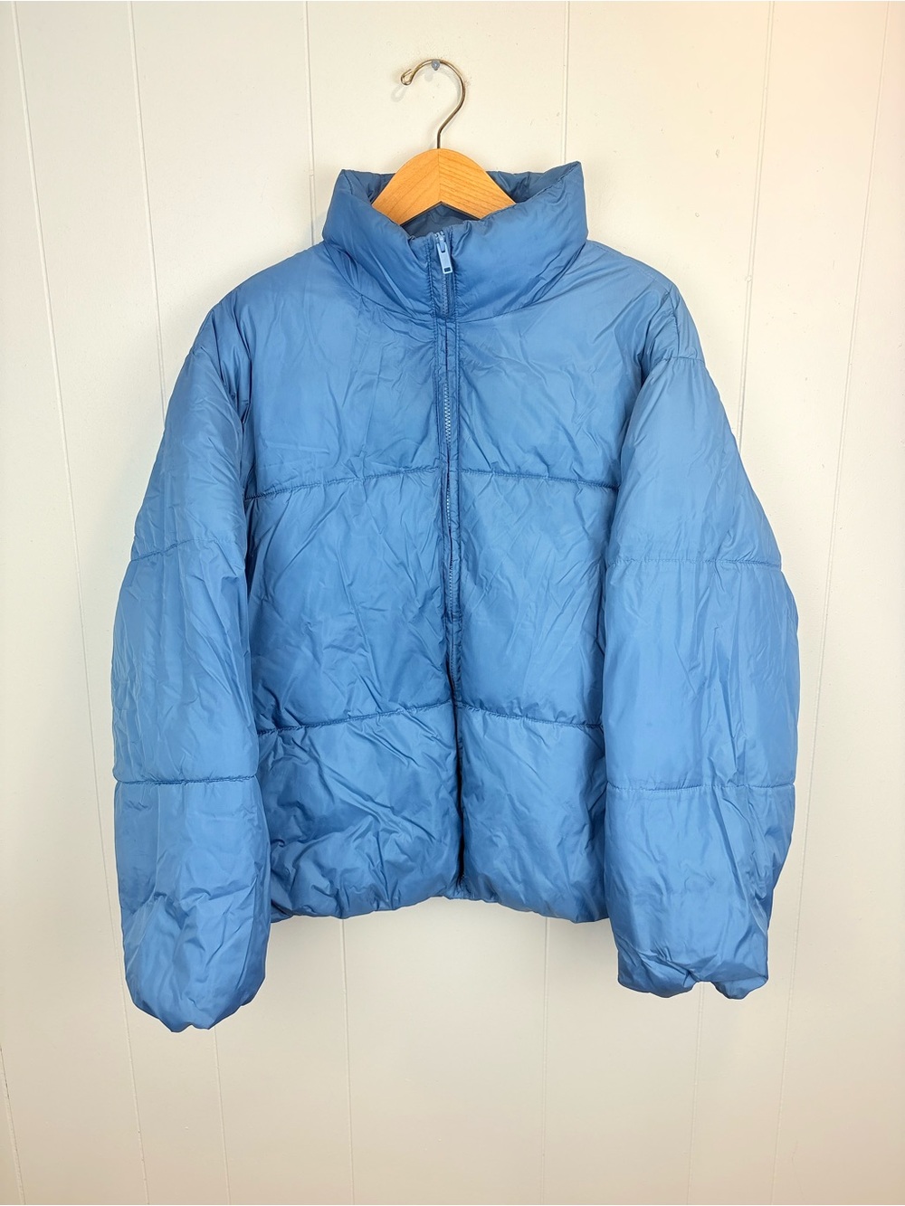 Blue Collared Puffer Jacket